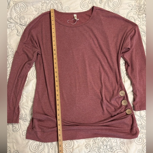 Yincro 2X long sleeve cozy sweater pink/mauve color - Picture 9 of 9